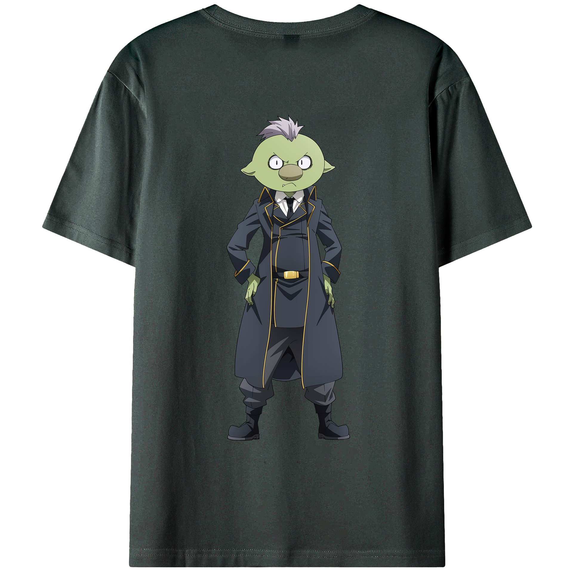 （画像用） 転スラ Regarding Reincarnated to Slime 綿100％ メンズ半袖Tシャツ（バックプリント） 通気性